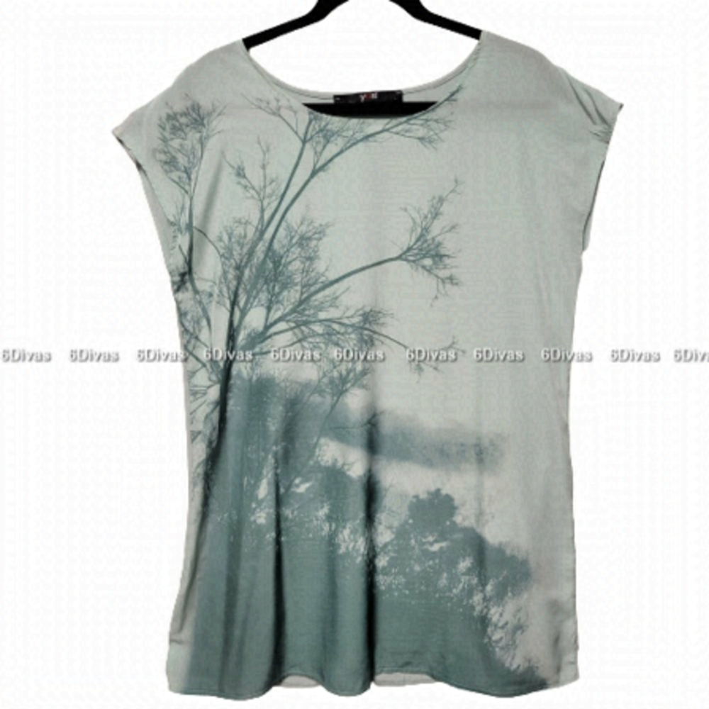 Sleeveless Green Tunic Top Summer Top Loose Fitting Top Travel Top Size L- NEW !